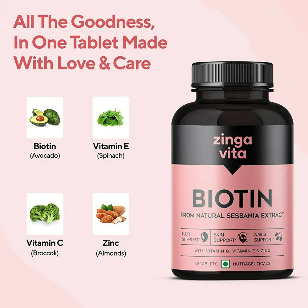 Zingavita Biotin Tablets - Distacart