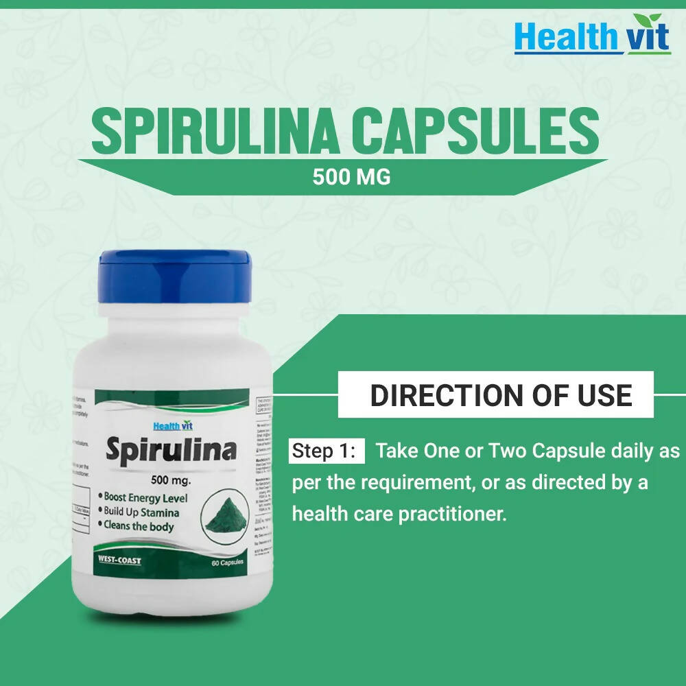 Healthvit Spirulina Capsules - Distacart