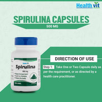 Thumbnail for Healthvit Spirulina Capsules - Distacart