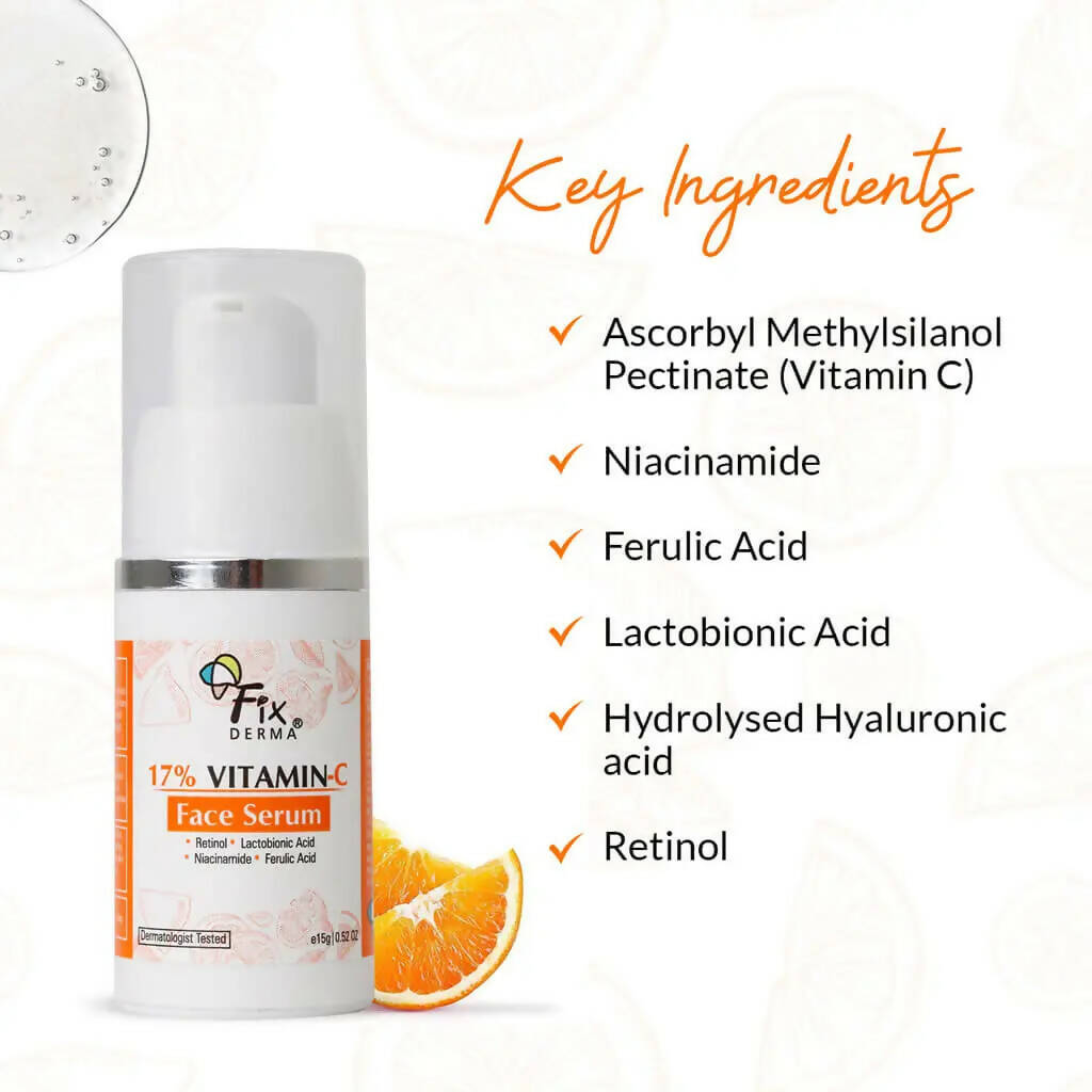 Fixderma 17% Vitamin C Face Serum - Distacart