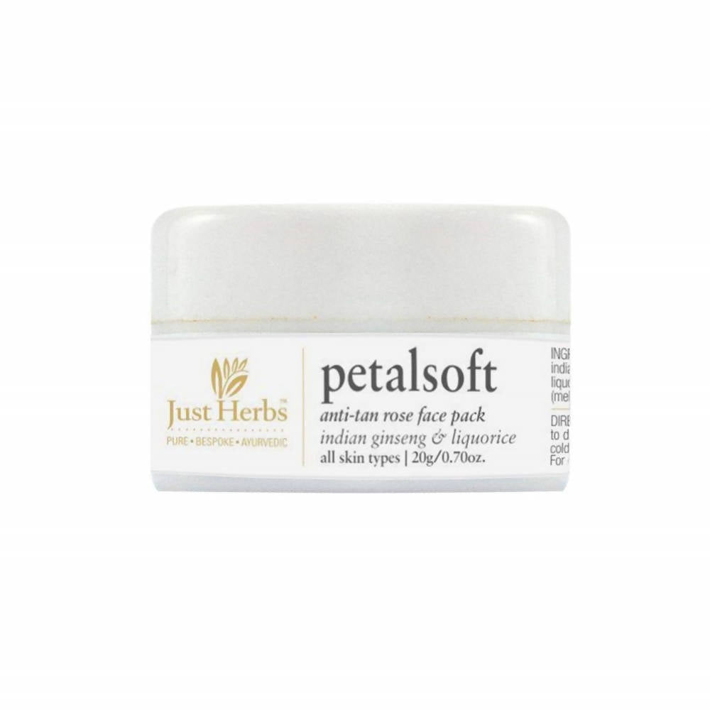 Just Herbs Petalsoft Anti-Tan Rose Face Pack - Distacart