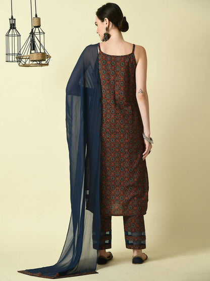 Myshka Women's Multi Straight Printed Kurta - Distacart