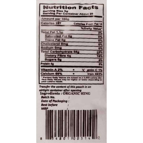 Organic Shastra Hing - Distacart