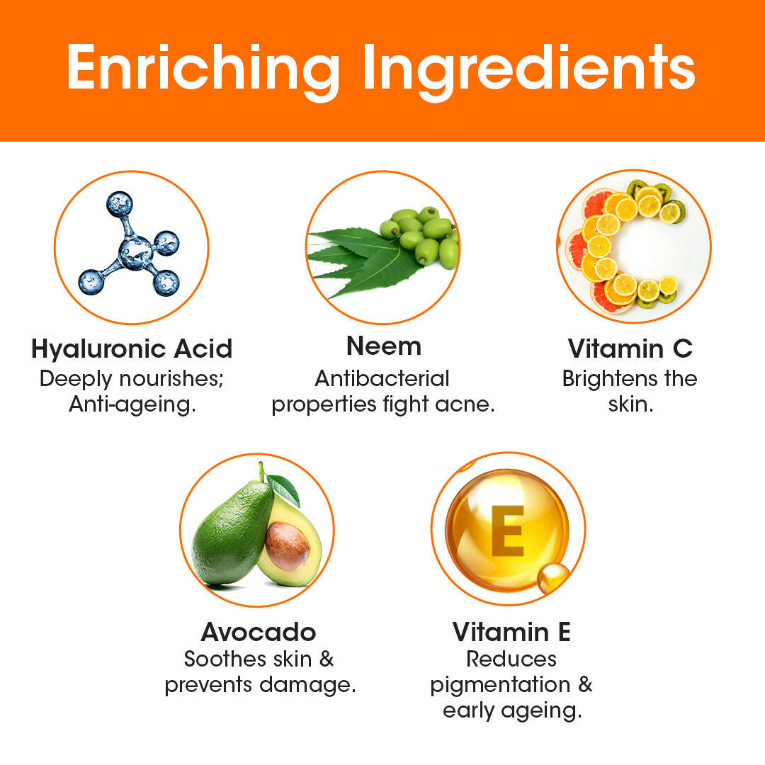 TAC - The Ayurveda Co. Vitamin C Foaming Face Wash for Face Brightening, Clean & Glowing Skin for Women & Men - Distacart