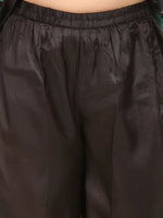Thumbnail for NOZ2TOZ Black Floral Printed Pleated Kurta with Trousers & With Dupatta For Girls - Distacart