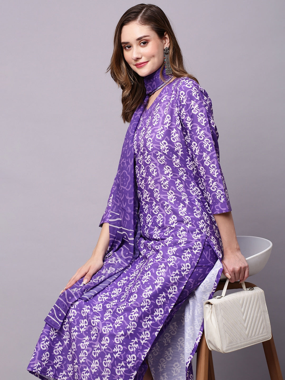 Kalini Ethnic Motifs Printed Kurta With Trousers & Dupatta - Distacart