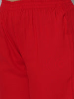Thumbnail for Kalini Women Red Floral Embroidered Mirror Work Kurta with Trousers - Distacart