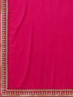 Thumbnail for Sangria Embroidered Saree With Blouse - Distacart