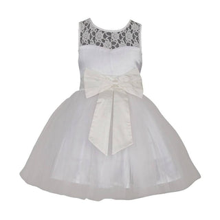 Asmaani Baby Girl Half White Color Satin Knee Length Frock (AS-DRESS_22026) - Distacart