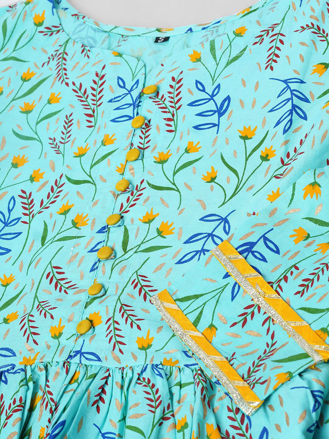 Kalini Women Sea Green Ethnic Motifs Dyed Handloom Anarkali Kurta - Distacart