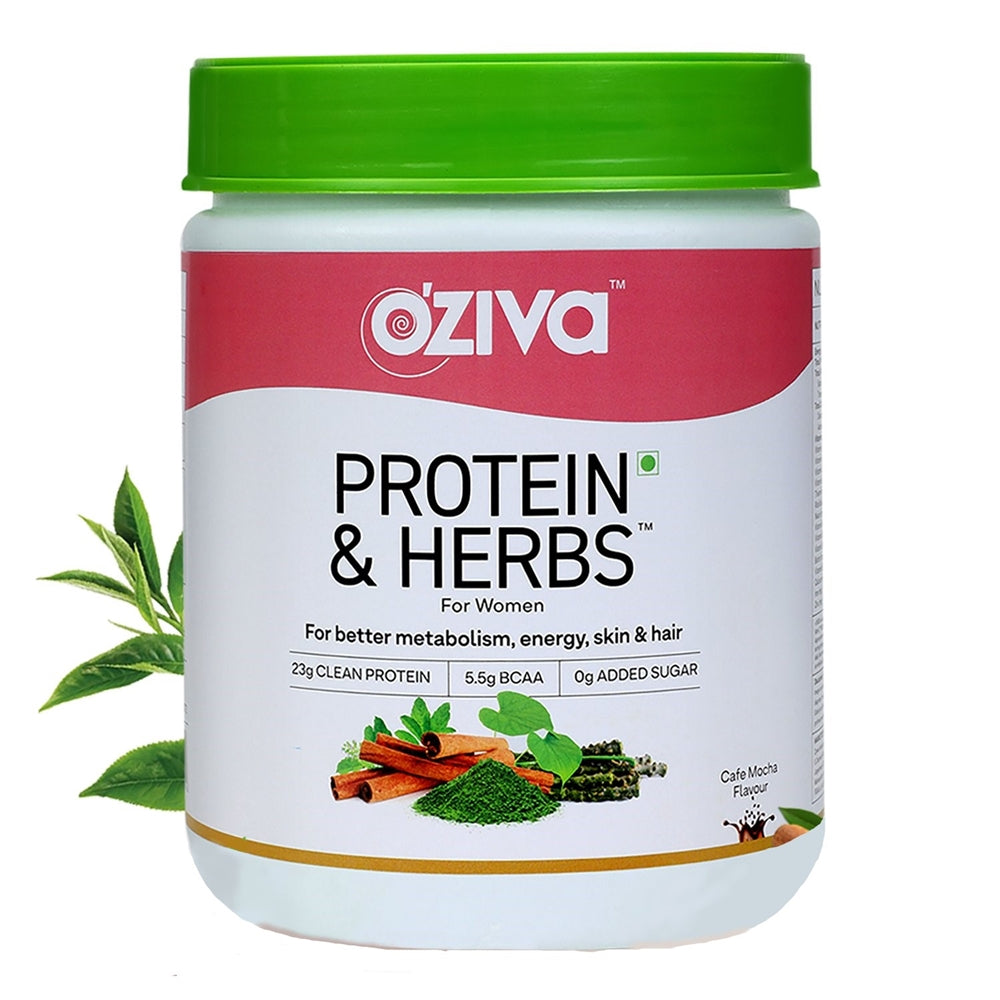 OZiva Protein & Herbs For Women Café mocha 16 serving