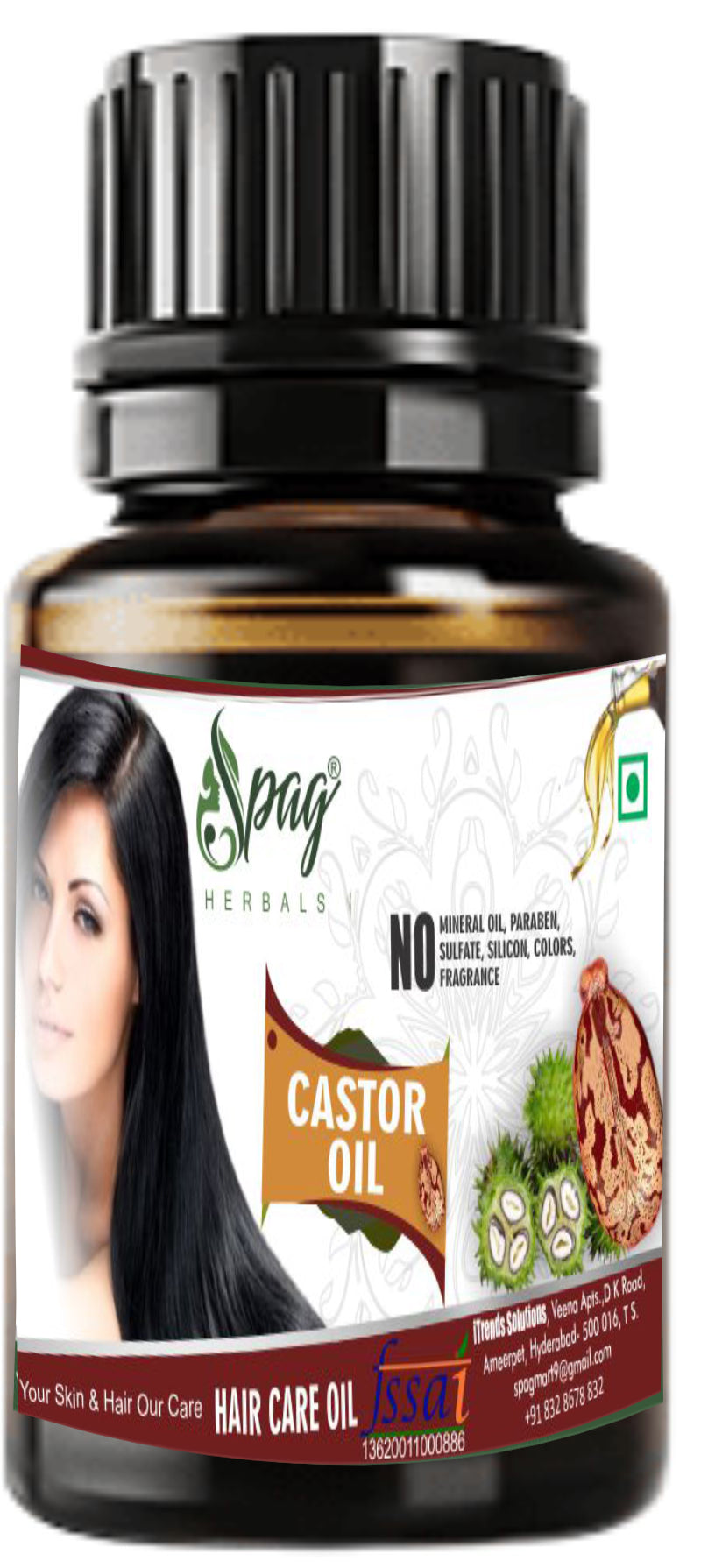 Spag Herbals Castor Oil For Hair & Skin Care - Distacart