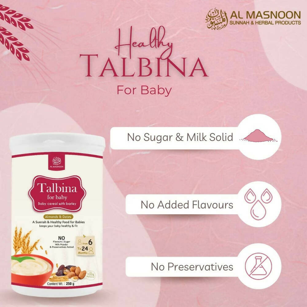 Al Masnoon Talbina For Baby with Almonds & Dates 6 to 24 Months - Distacart