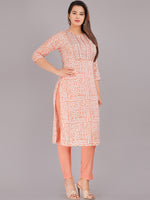 Thumbnail for Kalini Women Quirky Printed Pure Cotton Kurta with Trousers - Distacart