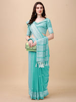 Thumbnail for Kalini Woven Design Zari Pure Silk Saree - Distacart
