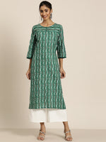 Thumbnail for HERE&NOW Abstract Printed Pure Cotton Kurta - Distacart