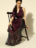 Thumbnail for Tikhi Imli Embellished Poly Crepe Saree with Embellished Border - Distacart