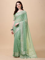 Thumbnail for Kalini Woven Design Zari Jute Silk Saree - Distacart
