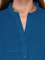 Thumbnail for Kalini Women Blue Thread Work Anarkali Kurta - Distacart