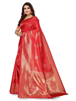 Thumbnail for Kalini Ethnic Motifs Woven Design Zari Kanjeevaram Saree - Distacart