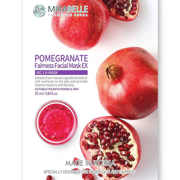 Mirabelle Korea Pomegranate Fairness Facial Sheet Mask EX - Distacart