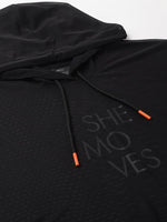 Thumbnail for MKH Typography Printed Dri-FIT Hooded Relaxed Fit T-shirt - Distacart