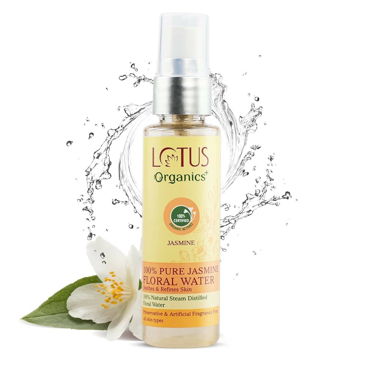 Lotus Organics+ 100% Pure Jasmine Floral Water - Distacart