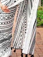 Thumbnail for Kalini Geometric Printed Pure Cotton Bagru Saree - Distacart