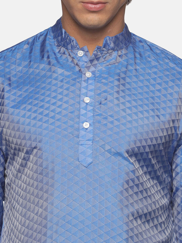 Sethukrishna Men Blue Kurta with Pyjamas - Distacart