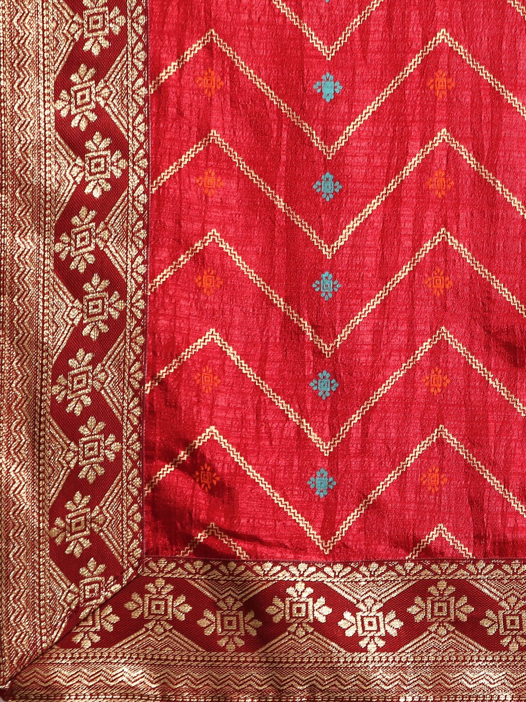 Kalini Geometric Printed Zari Pure Silk Saree - Distacart