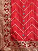 Thumbnail for Kalini Geometric Printed Zari Pure Silk Saree - Distacart