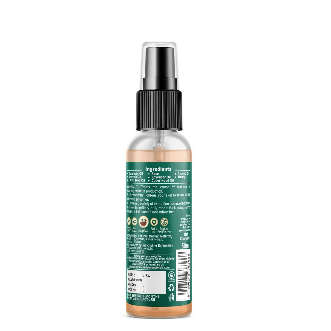 Lakshmi Krishna Naturals Rosemary Lotion - Distacart