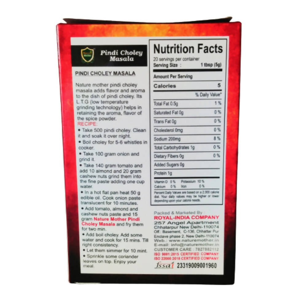 Nature Mother Pindi Choley Masala - Distacart
