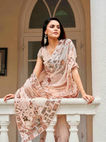 Thumbnail for Tikhi Imli Floral Sequinned Georgette Saree - Distacart