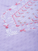 Thumbnail for Sangria Women Lavender Yoke Design Kurta - Distacart
