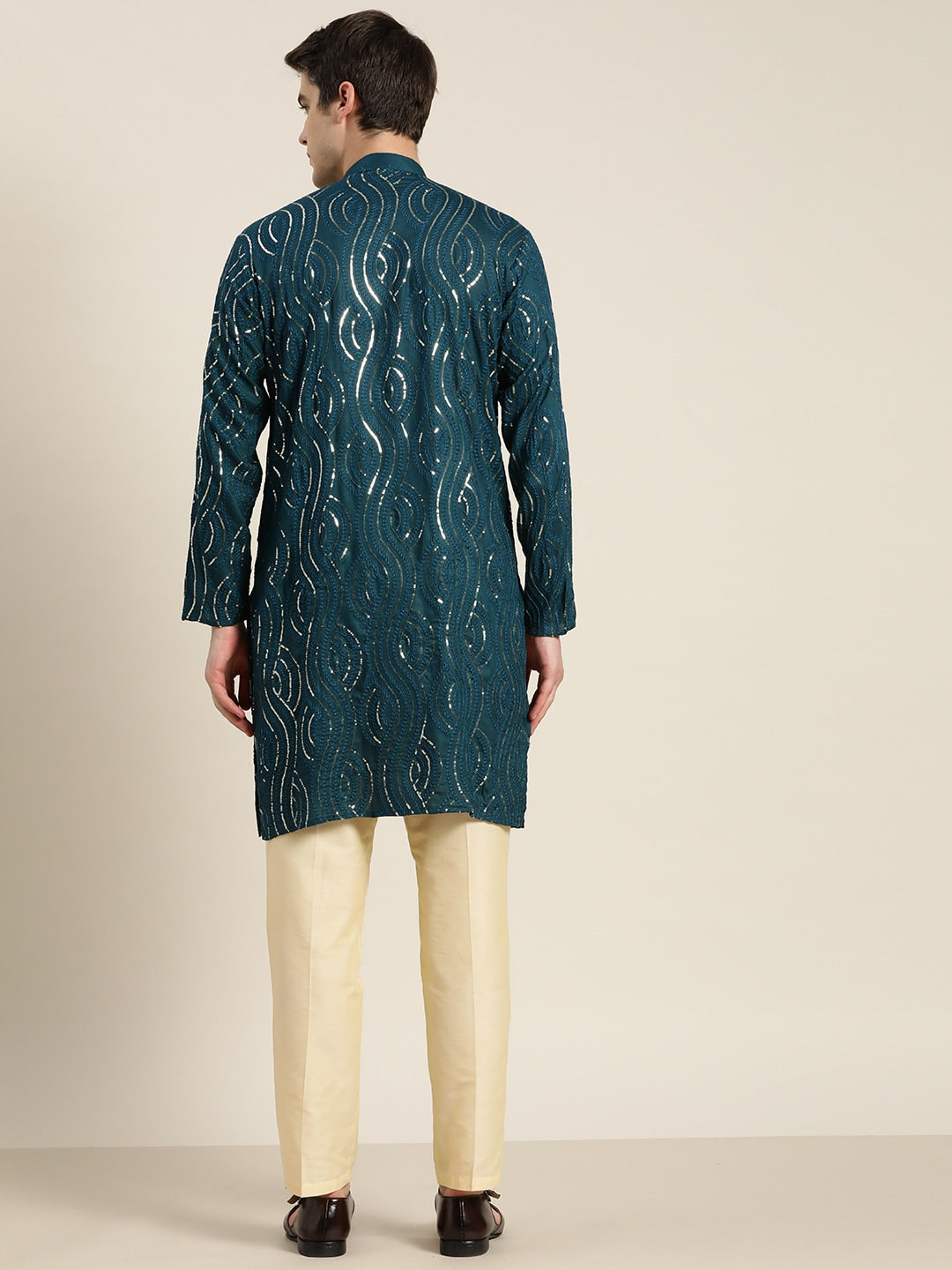 Sojanya Men Quirky Embroidered Sequinned Kurta - Distacart