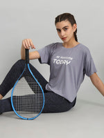 Thumbnail for MKH Typography Printed Relaxed Fit Dri-Fit T-shirt - Distacart