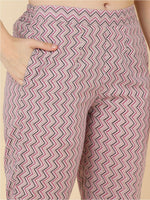 Thumbnail for HERE&NOW Women Pink Floral Embroidered Pure Cotton Kurta with Trousers & Dupatta - Distacart