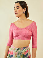 Thumbnail for Soch Floral Zari Organza Saree - Distacart