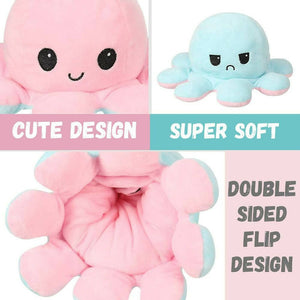 DIKANG Reversible Octopus plush toy- Pink / Sky Blue - Distacart
