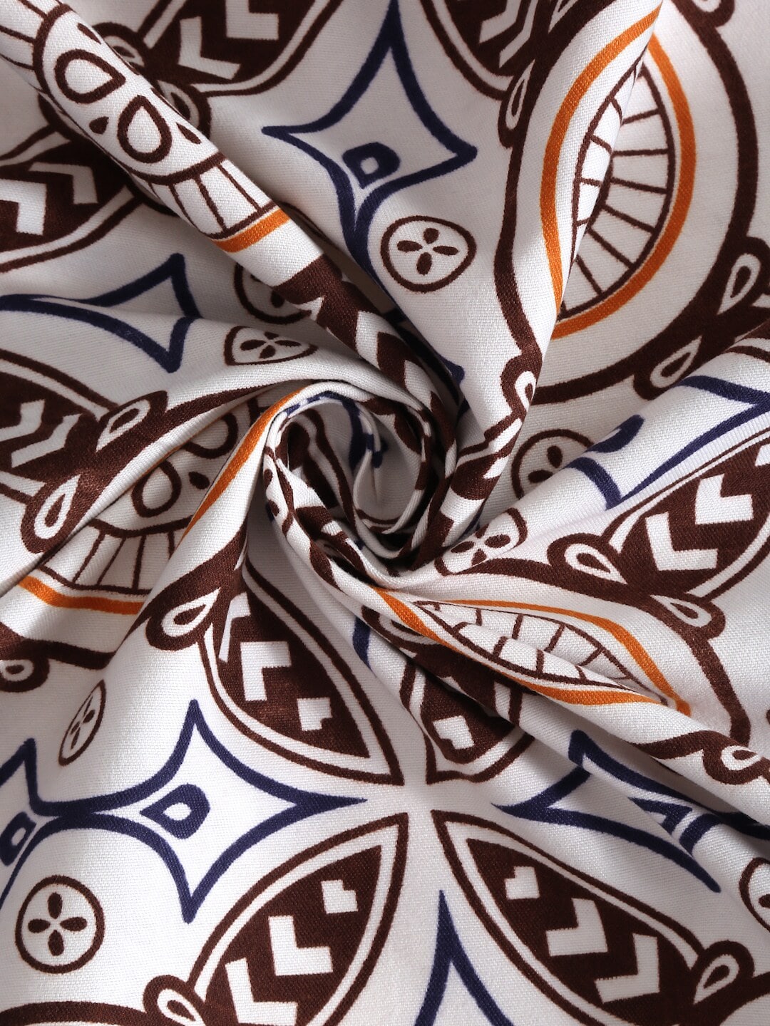 Home Sizzler Blue & White 210 TC Queen Geometric Cotton Bedsheet with 2 Pillow Covers - Distacart