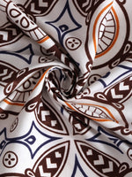 Thumbnail for Home Sizzler Blue & White 210 TC Queen Geometric Cotton Bedsheet with 2 Pillow Covers - Distacart