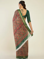 Thumbnail for Soch Floral Printed Zari Pure Cotton Saree - Distacart