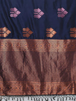 Thumbnail for Mitera Floral Woven Design Zari Banarasi Saree - Distacart