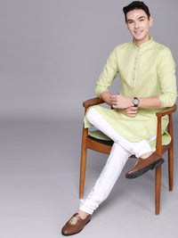 Thumbnail for Manyavar Men Green Regular Kurta with Pyjamas - Distacart