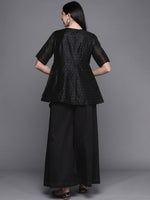 Thumbnail for Biba Women Black Embellished Kurti with Palazzos - Distacart
