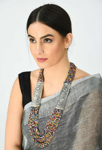 Thumbnail for Mominos Fashion Johar Kamal Oxidised Multi Beads Long Statement Necklace For Women - Distacart