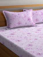 Thumbnail for BOMBAY DYEING Pink Floral Cotton 120 TC King Bedsheet with 2 Pillow Covers - Distacart