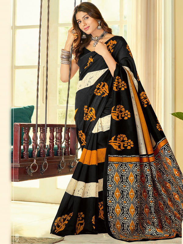 Kalini Bagh Printed Dabu Saree - Distacart