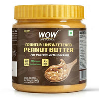 Thumbnail for Wow Life Science Crunchy Unsweetened Peanut Butter - Distacart